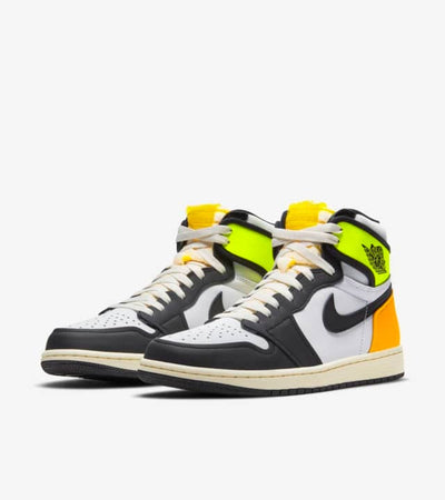 Jordan 1 Retro High White Black Volt University Gold