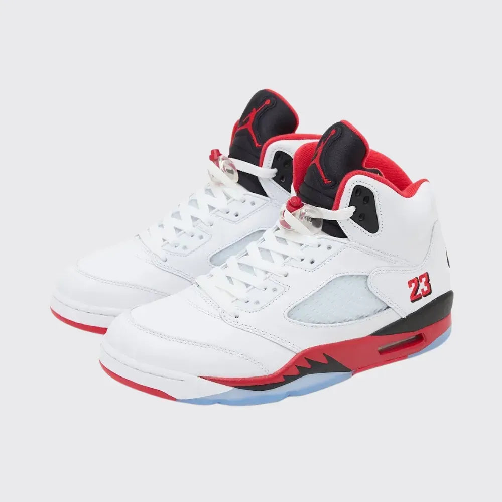 Jordan 5 Retro Fire Red Silver Tongue