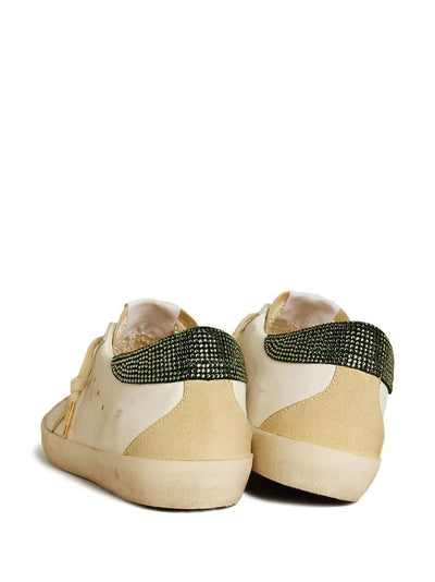 Golden Goose Super-Star White Leather Swarovski