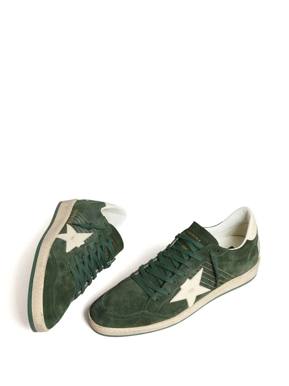 Golden Goose Ball Star Sneakers – Dark Green Suede