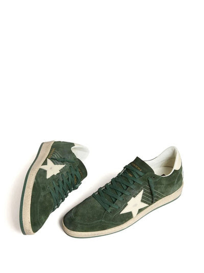 Golden Goose Ball Star Sneakers – Dark Green Suede
