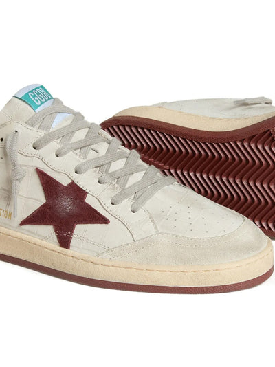 Golden Goose Ball Star Sneakers – Burgundy Star
