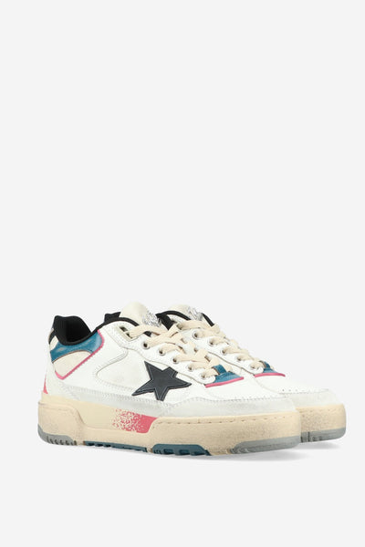Golden Goose Forty2 Sneakers – White Leather with Red