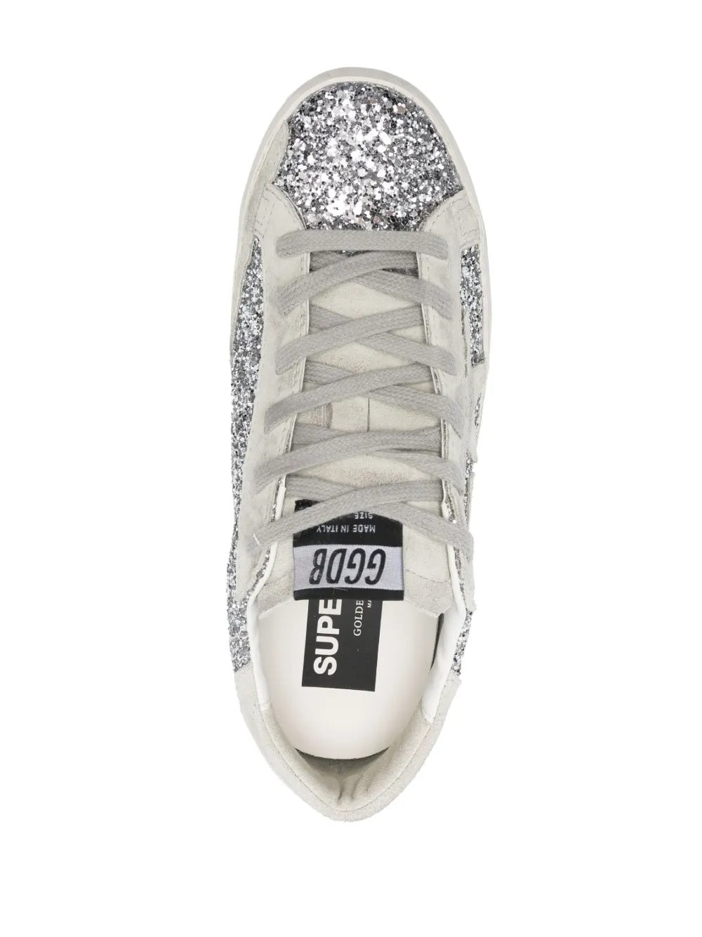 Golden Goose Super-Star Silver Glitter