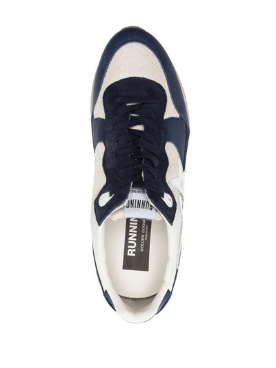 Golden Goose Running Sole Sneakers – Navy & White