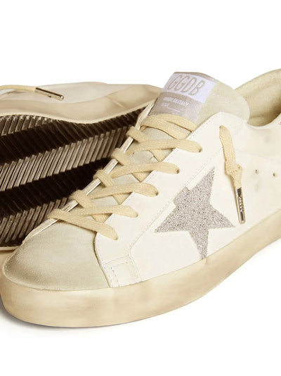 Golden Goose Super-Star Beige Leather Swarovski
