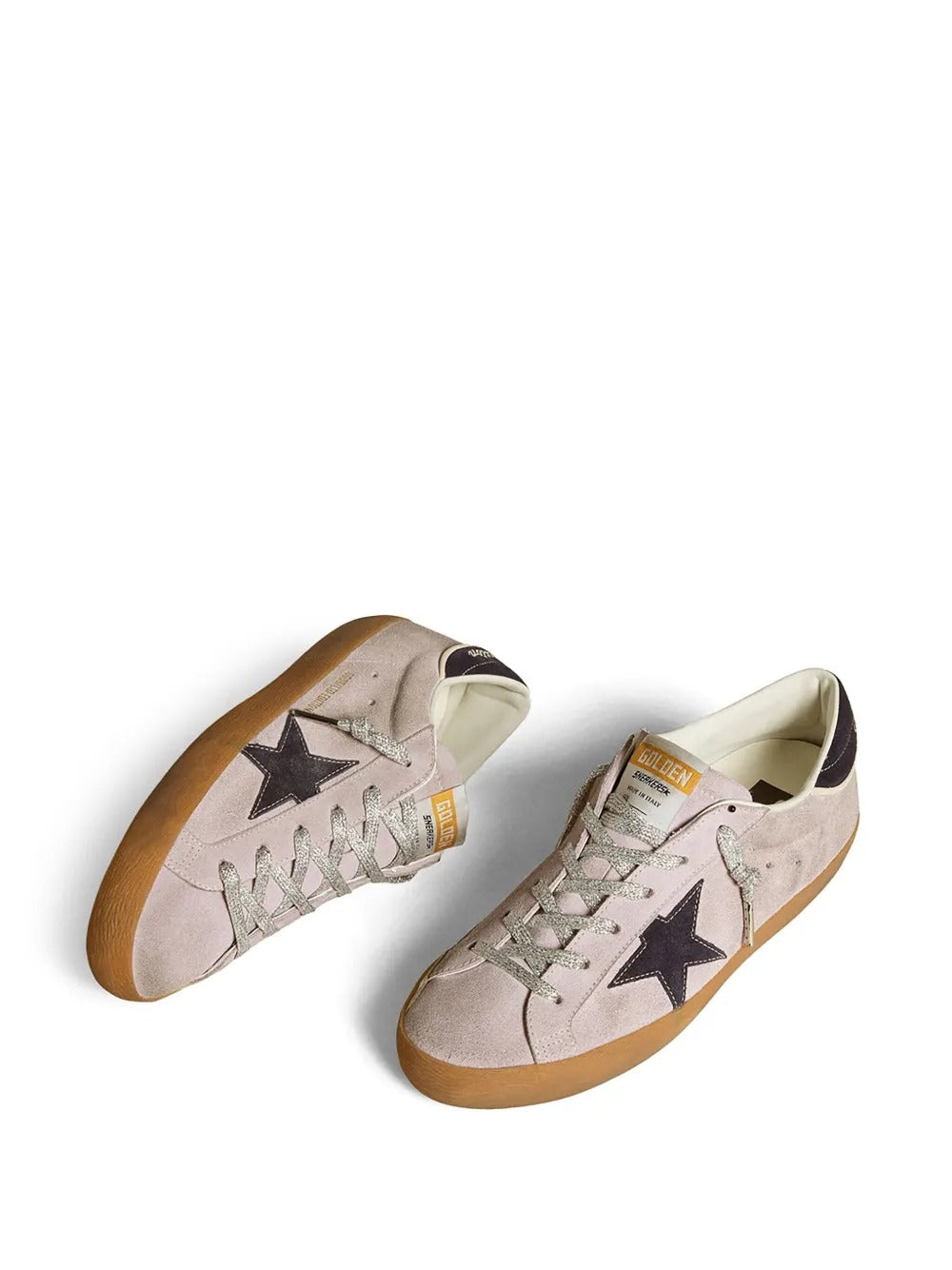 Golden Goose Super-Star Beige Suede Black Star Gum Sole