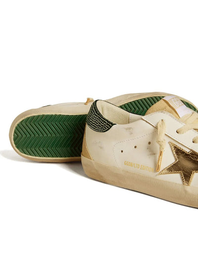 Golden Goose Super-Star White Leather Swarovski
