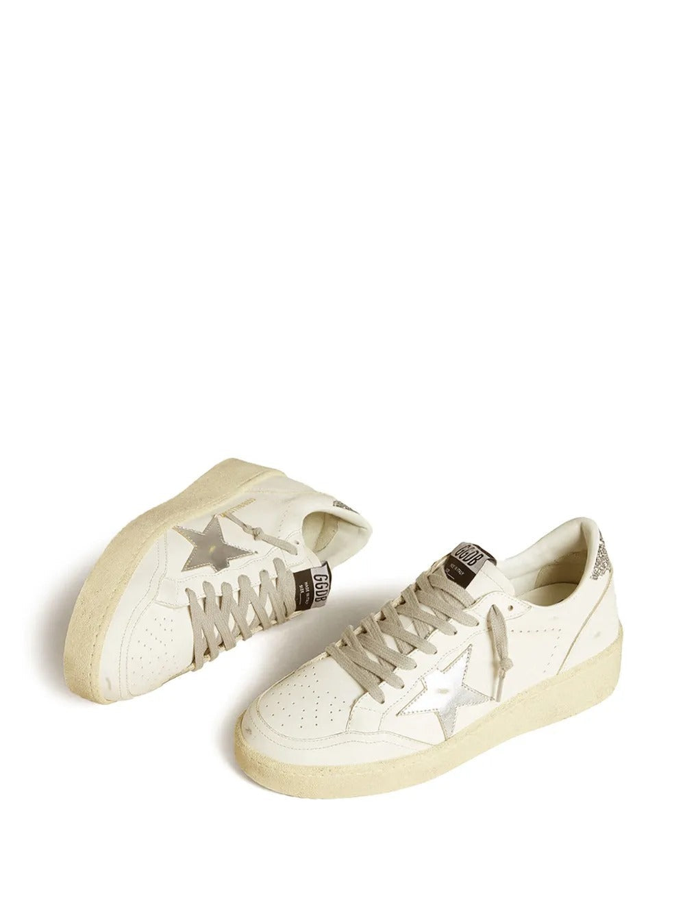 Golden Goose Ball Star 2 White Leather Silver