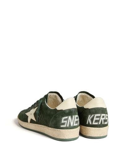 Golden Goose Ball Star Sneakers – Dark Green Suede