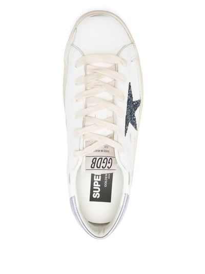 Golden Goose Super-Star White Silver Black Glitter
