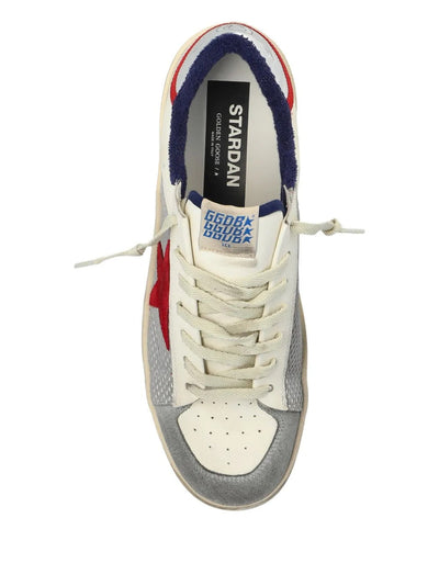 Golden Goose Stardan Sneakers – Grey Mesh/Red Star