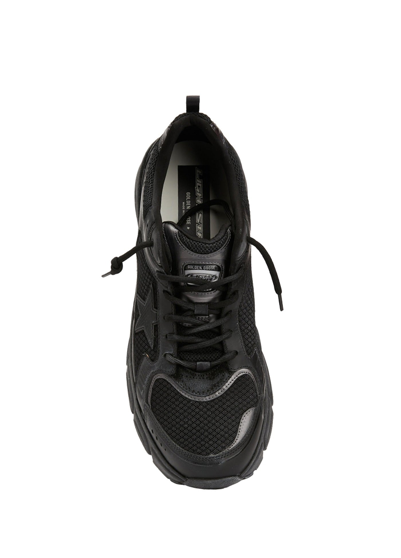 Golden Goose Lightstar Black Leather Mesh