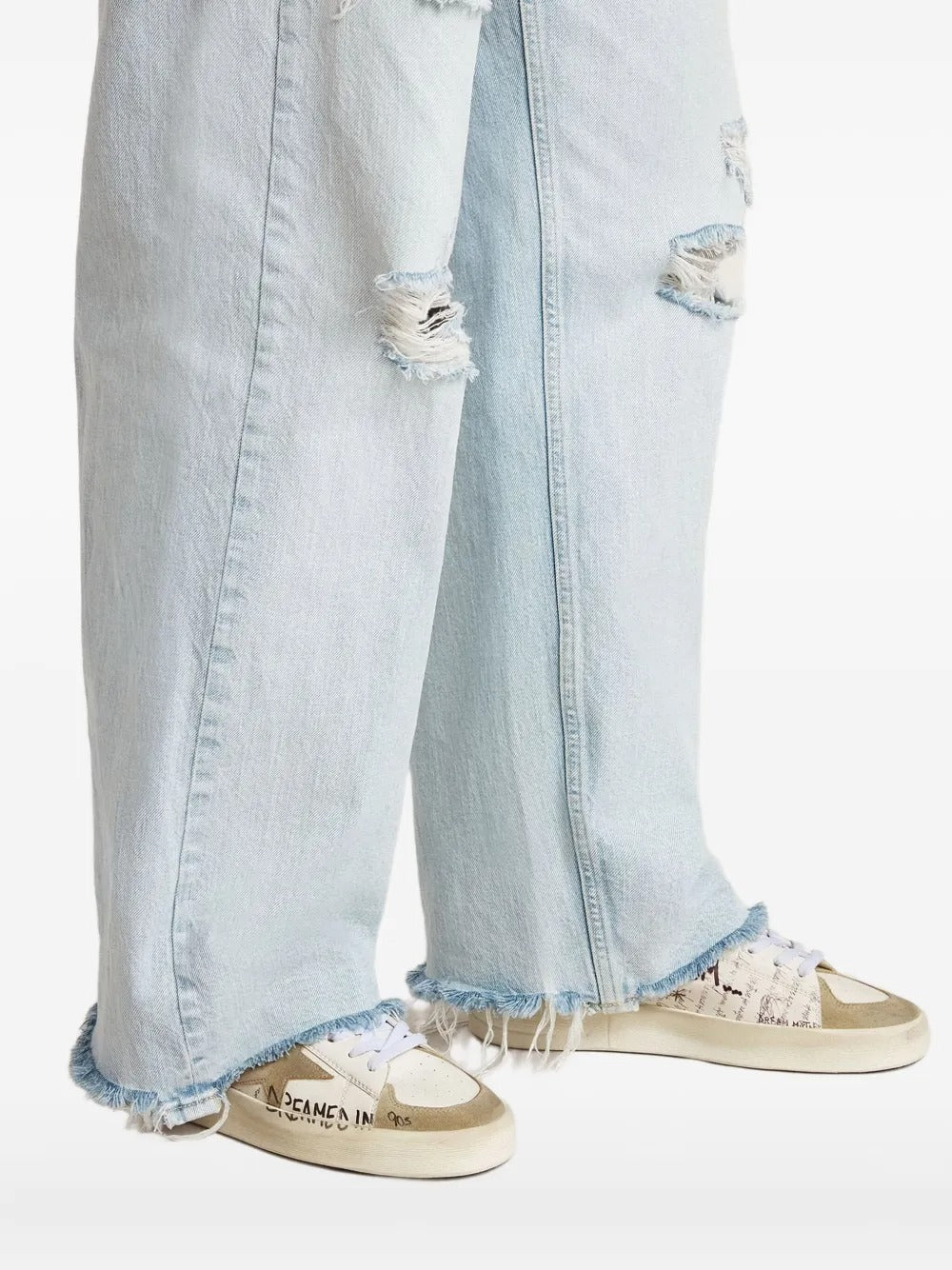 Golden Goose Stardan Sneakers – White/Beige Graffiti Print
