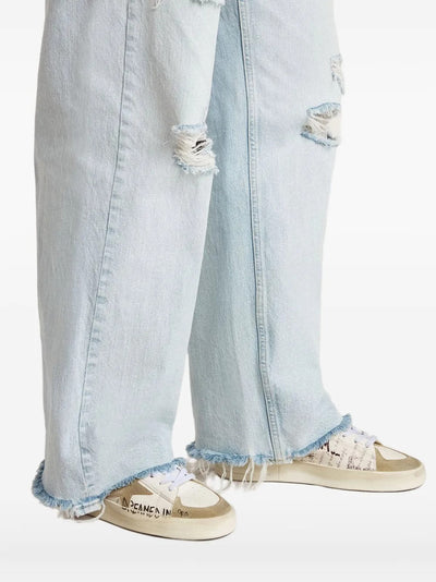 Golden Goose Stardan Sneakers – White/Beige Graffiti Print