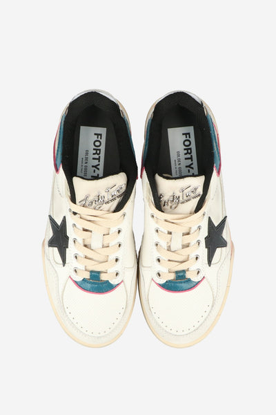 Golden Goose Forty2 Sneakers – White Leather with Red