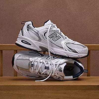 New Balance 530 White Silver Navy