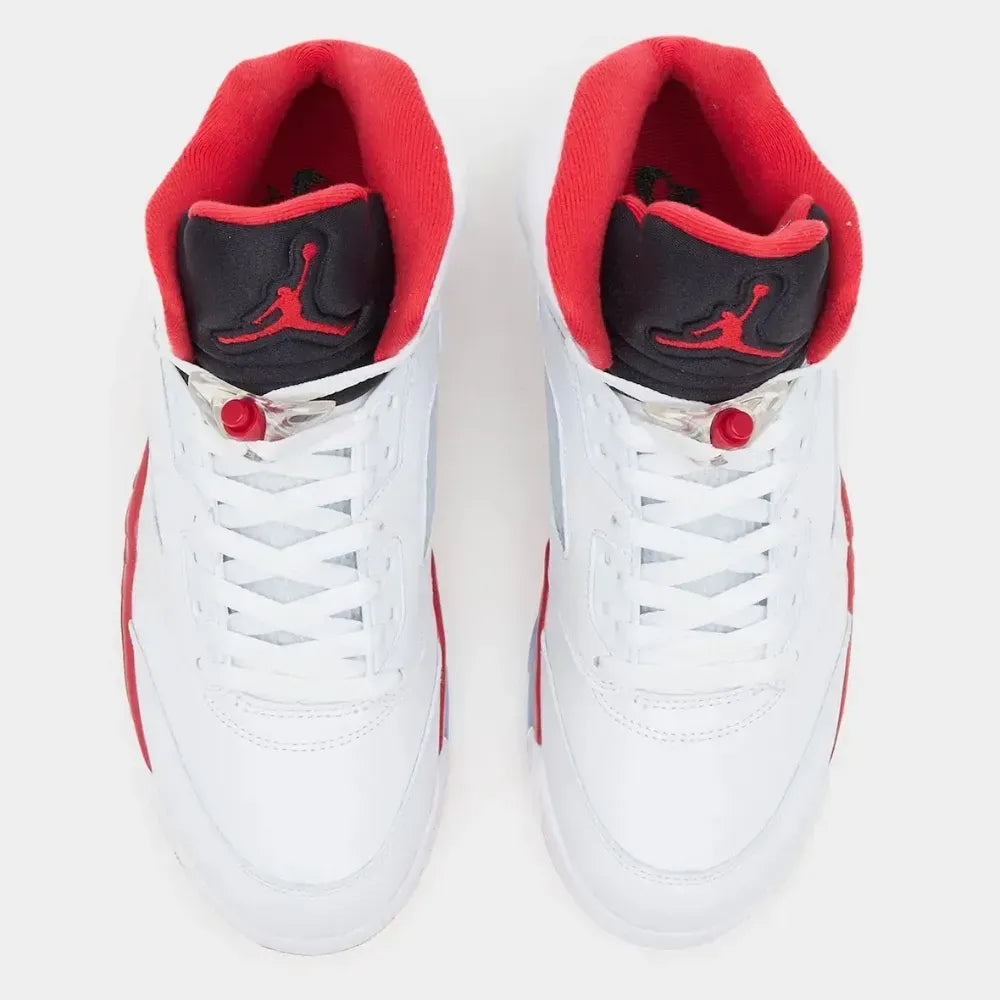Jordan 5 Retro Fire Red Silver Tongue