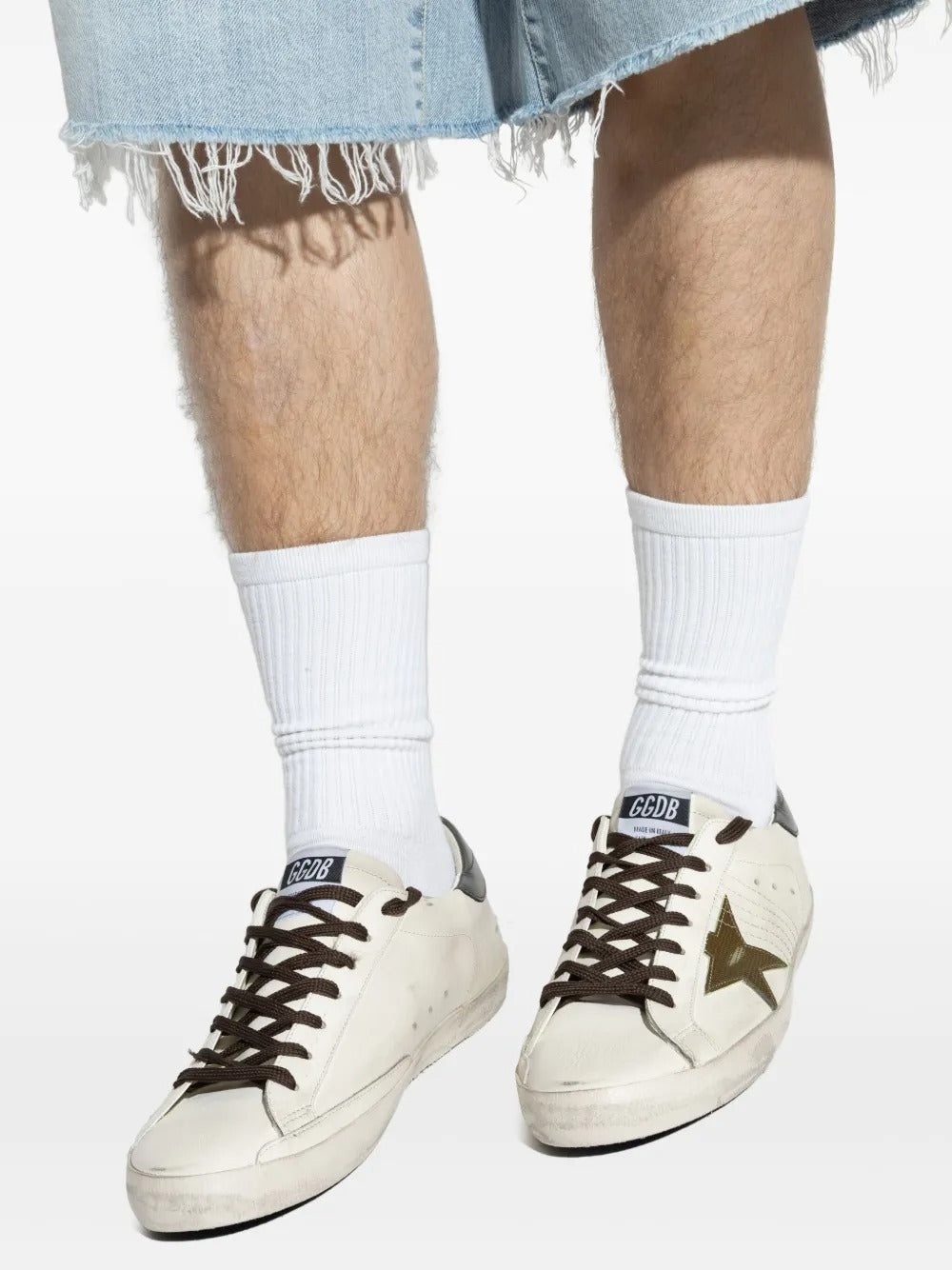 Golden Goose Super-Star Sneakers – White & Contrast Heel
