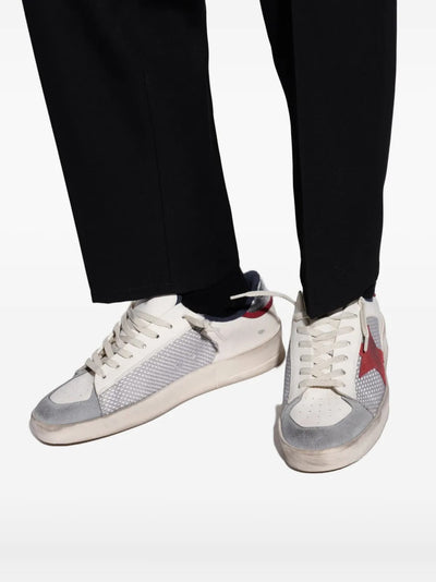 Golden Goose Stardan Sneakers – Grey Mesh/Red Star