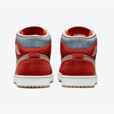 Jordan 1 Mid Denim Red