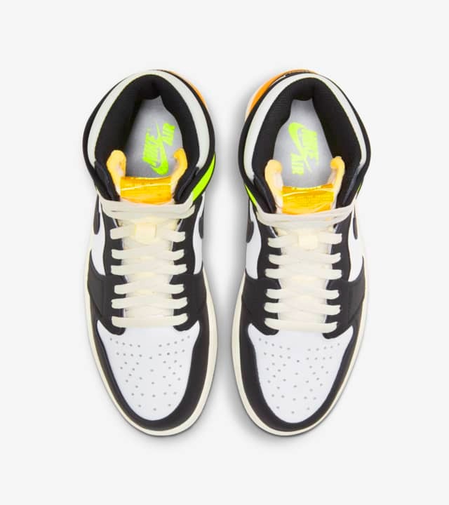 Jordan 1 Retro High White Black Volt University Gold