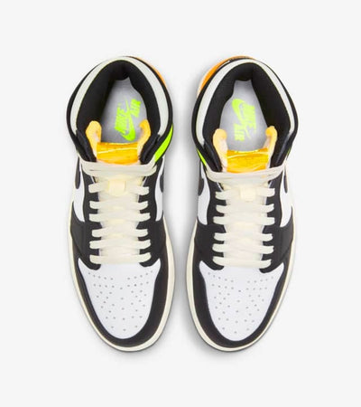 Jordan 1 Retro High White Black Volt University Gold