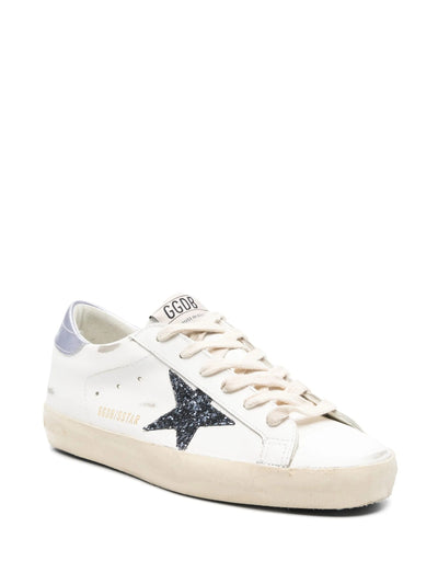 Golden Goose Super-Star White Silver Black Glitter