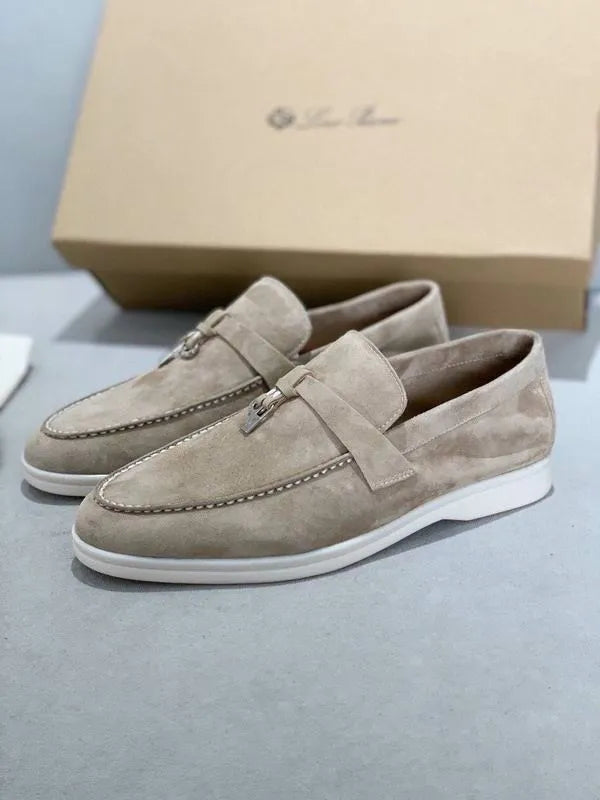 Loro Piana Summer Walk Loafers – Beige Suede