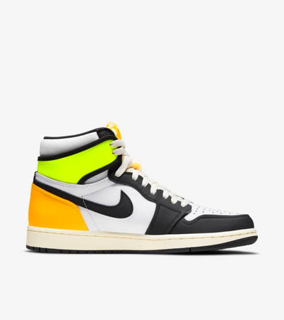 Jordan 1 Retro High White Black Volt University Gold