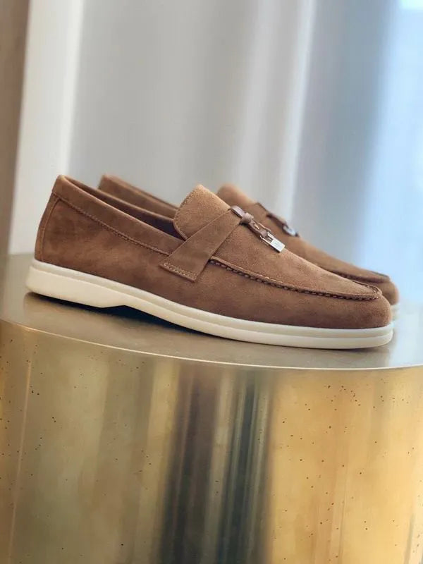 Loro Piana Summer Walk Loafers – Suede Caramel