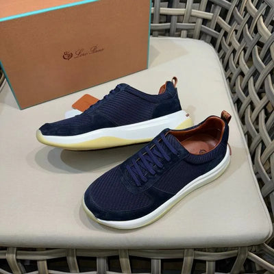 Loro Piana 360 Flexy Walk Sneakers – Navy Suede & Technical Fabric