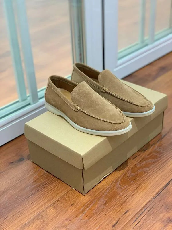 Loro Piana Summer Walk Loafers – Suede Sand