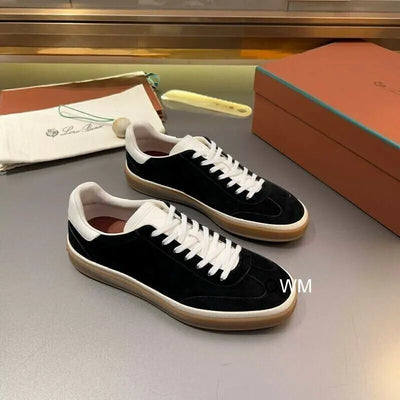 Loro Piana Nuages Sneakers – Black & White Suede