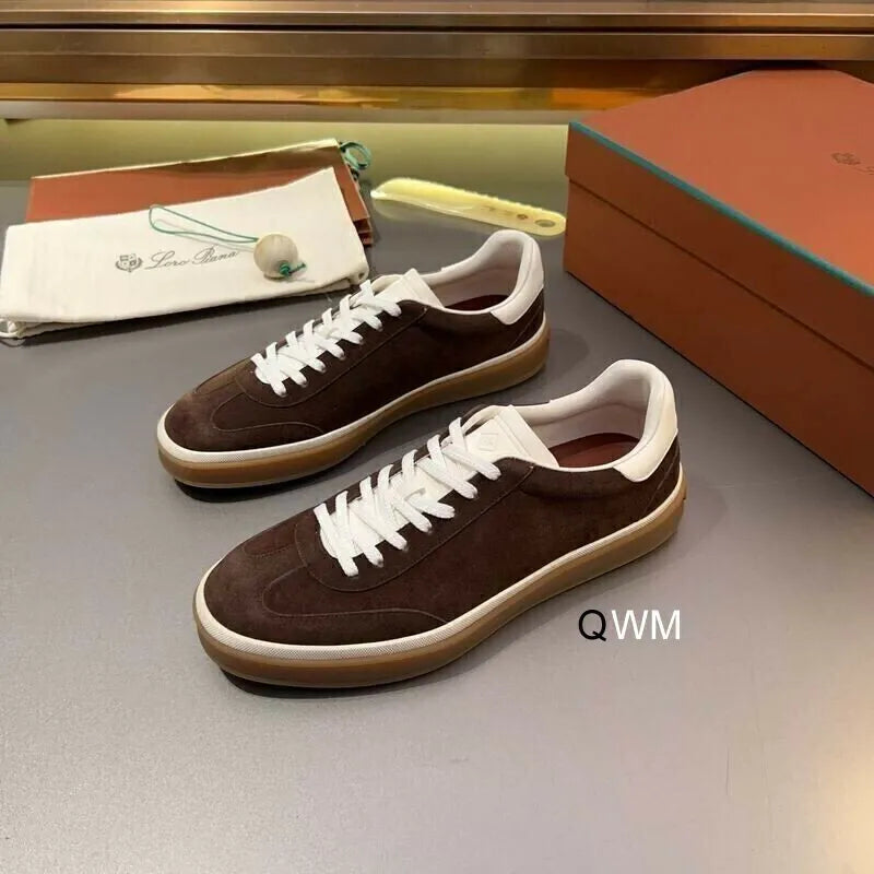 Loro Piana Nuages Sneakers – Brown & White Suede