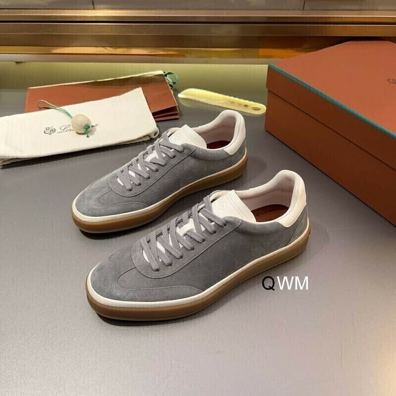 Loro Piana Nuages Sneakers – Grey & White Suede